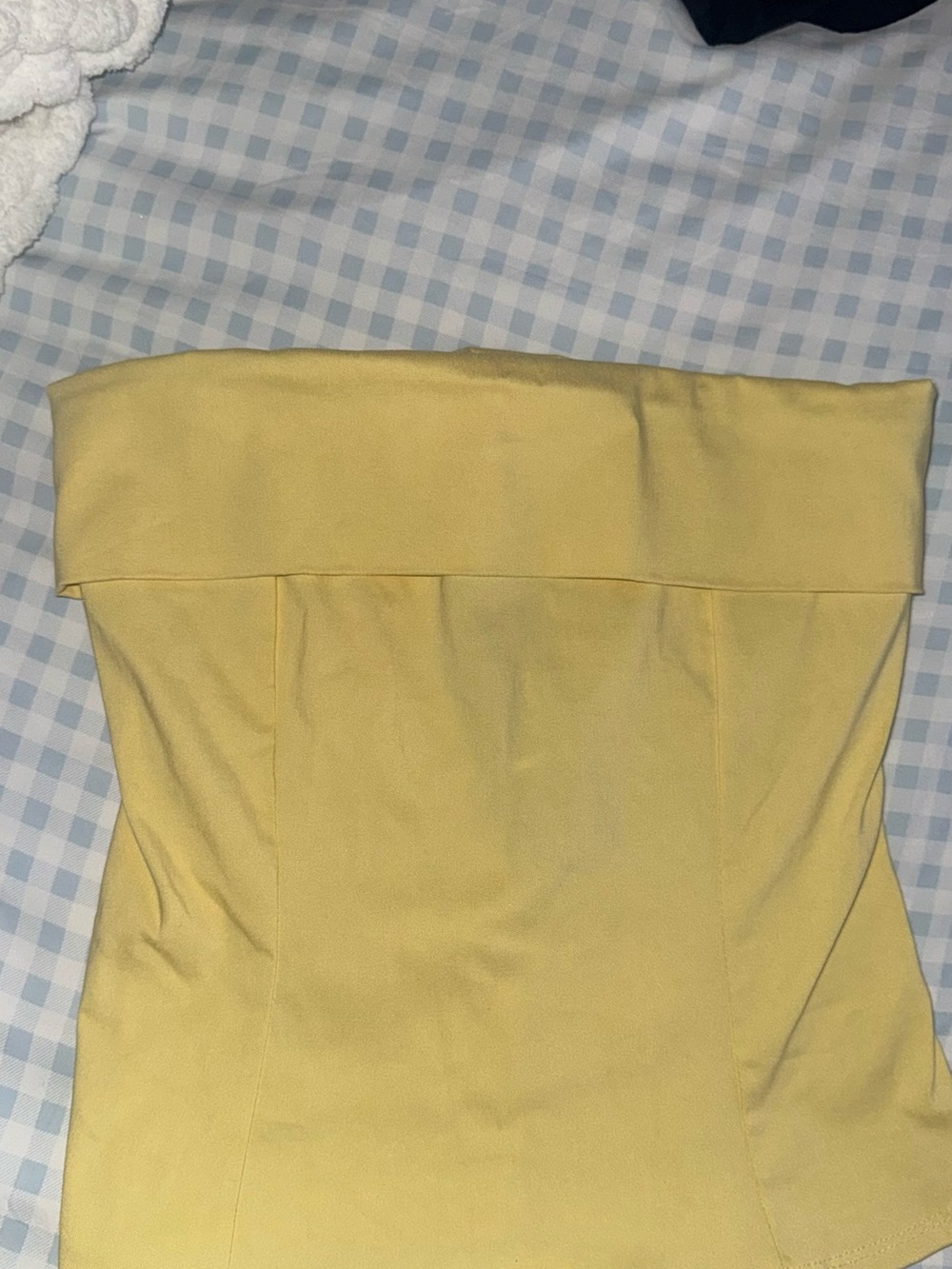 Classic Strapless Fold-Over Yellow shirt